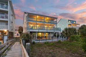 Exterior - Stunning views at this large oceanfront home w/pool and game room ready for family fun! (North Myrtle Beach)