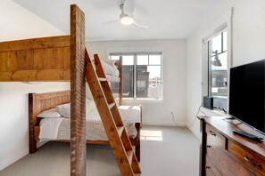 2 bedrooms, premium bedding, iron/ironing board, travel cot