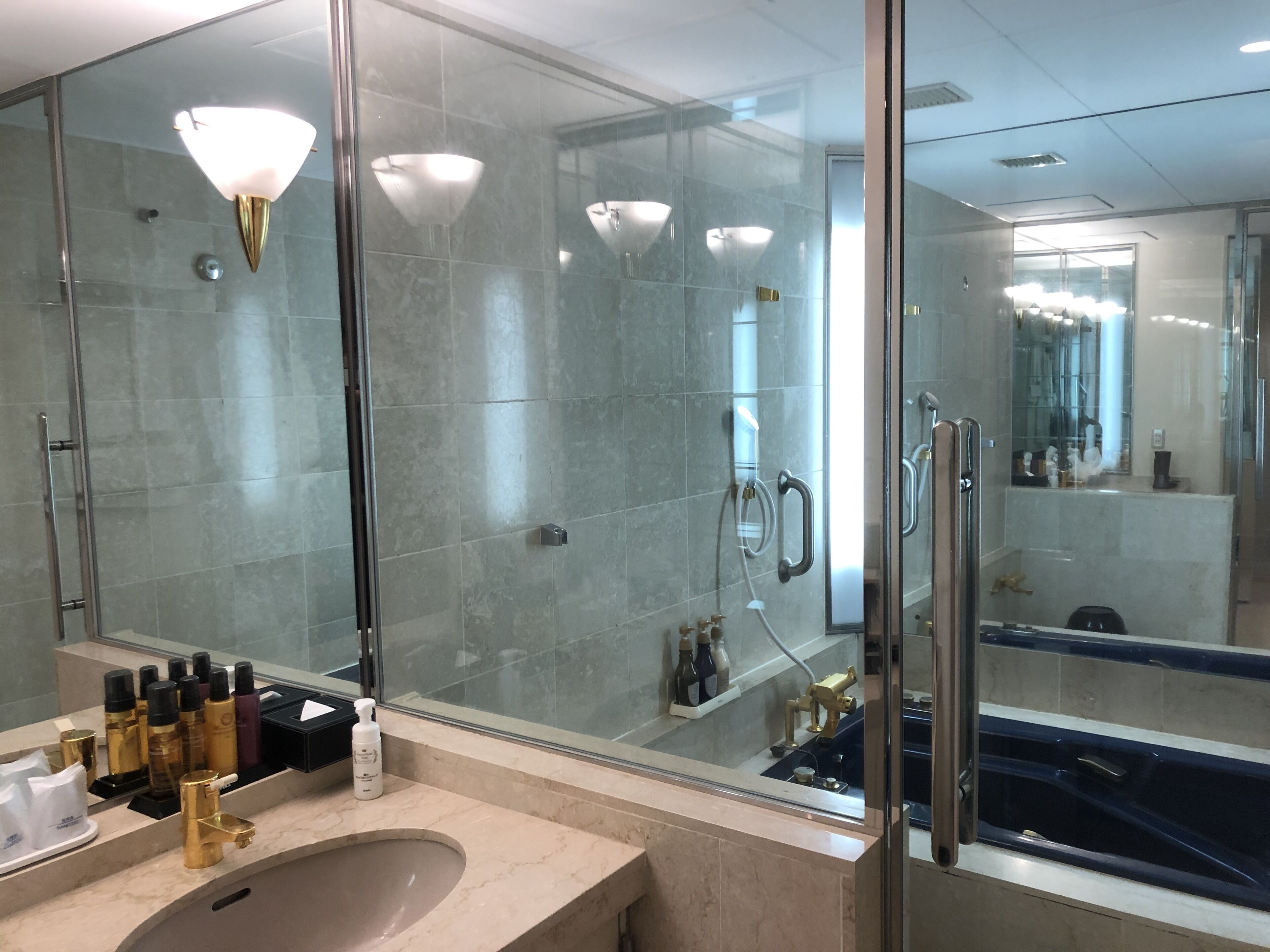 executive twin room, non smoking | bathroom | free toiletries, hair dryer, slippers, electronic bidet
