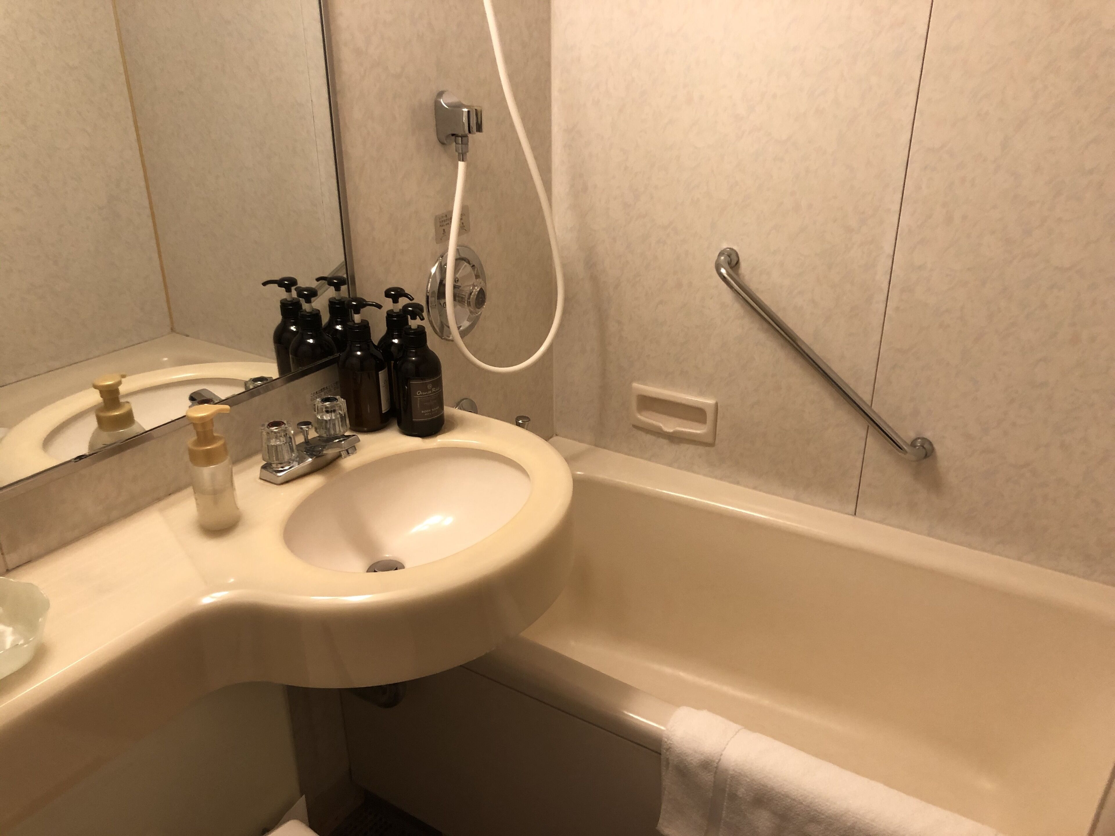free toiletries, hair dryer, slippers, electronic bidet