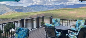 Lake Chelan views and beautiful peaceful setting with views from every window!
