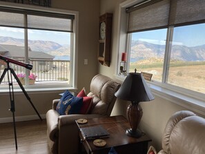 Smart TV, fireplace, stereo