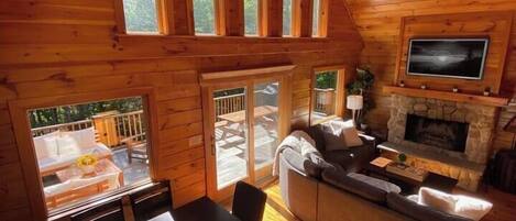 TV connectée, cheminée