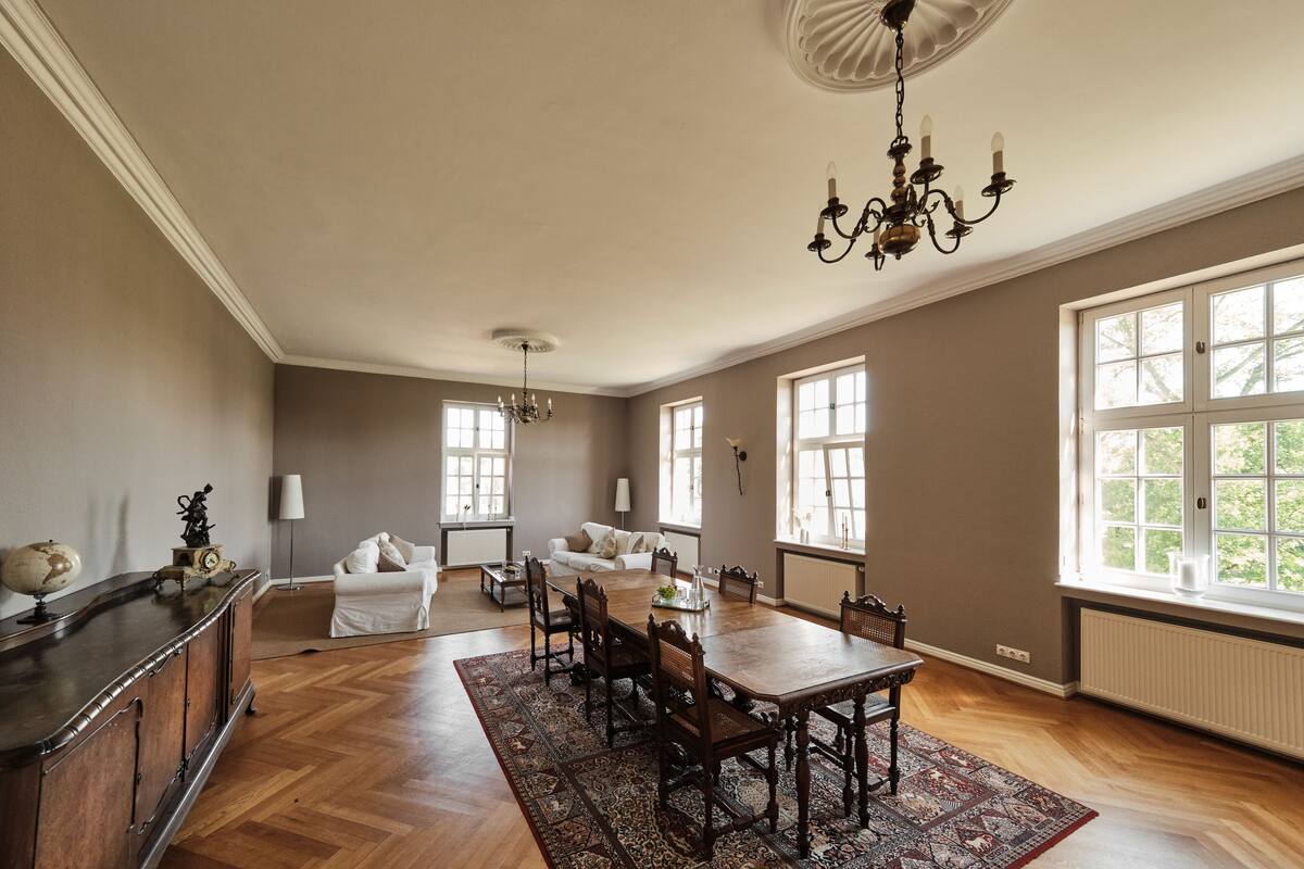 Exclusieve suite, 1 kingsize bed met slaapbank, niet-roken, keuken | Woonruimte