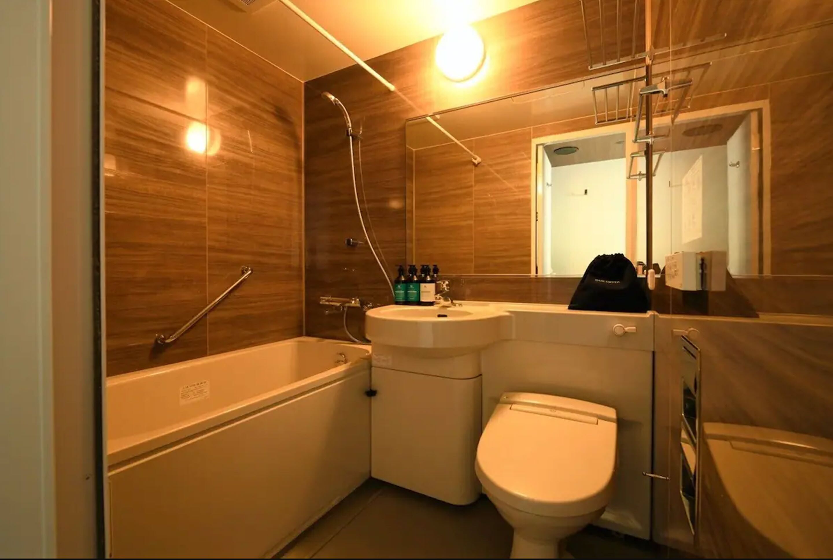 free toiletries, hair dryer, slippers, bidet