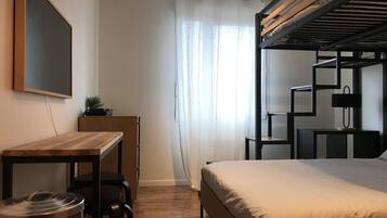 Bureau, chambres insonorisées, Wi-Fi, draps fournis