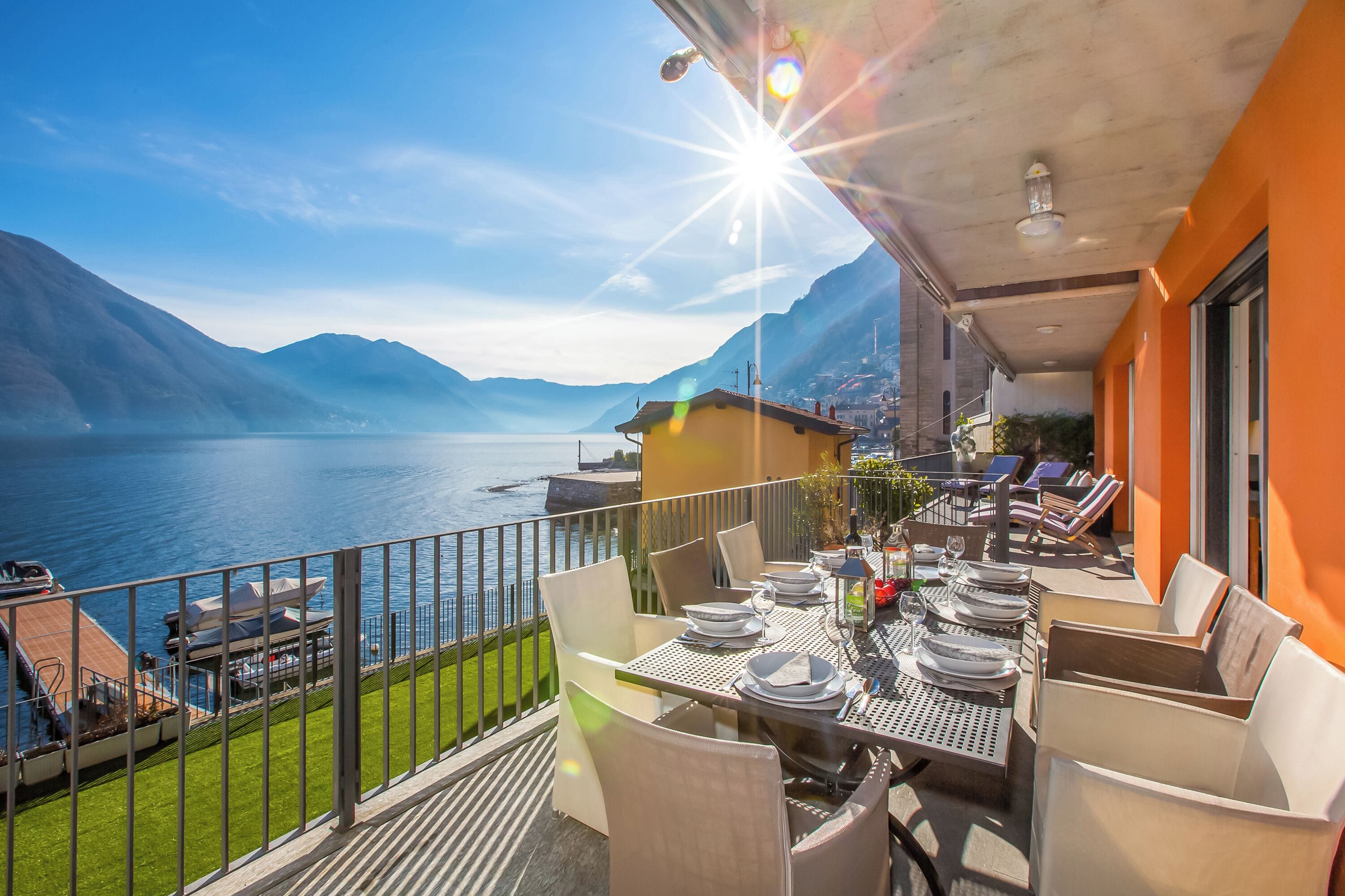 Familieleilighet, flere soverom, ved innsjø (Argegno Fronte Lago) | Terrasse/patio