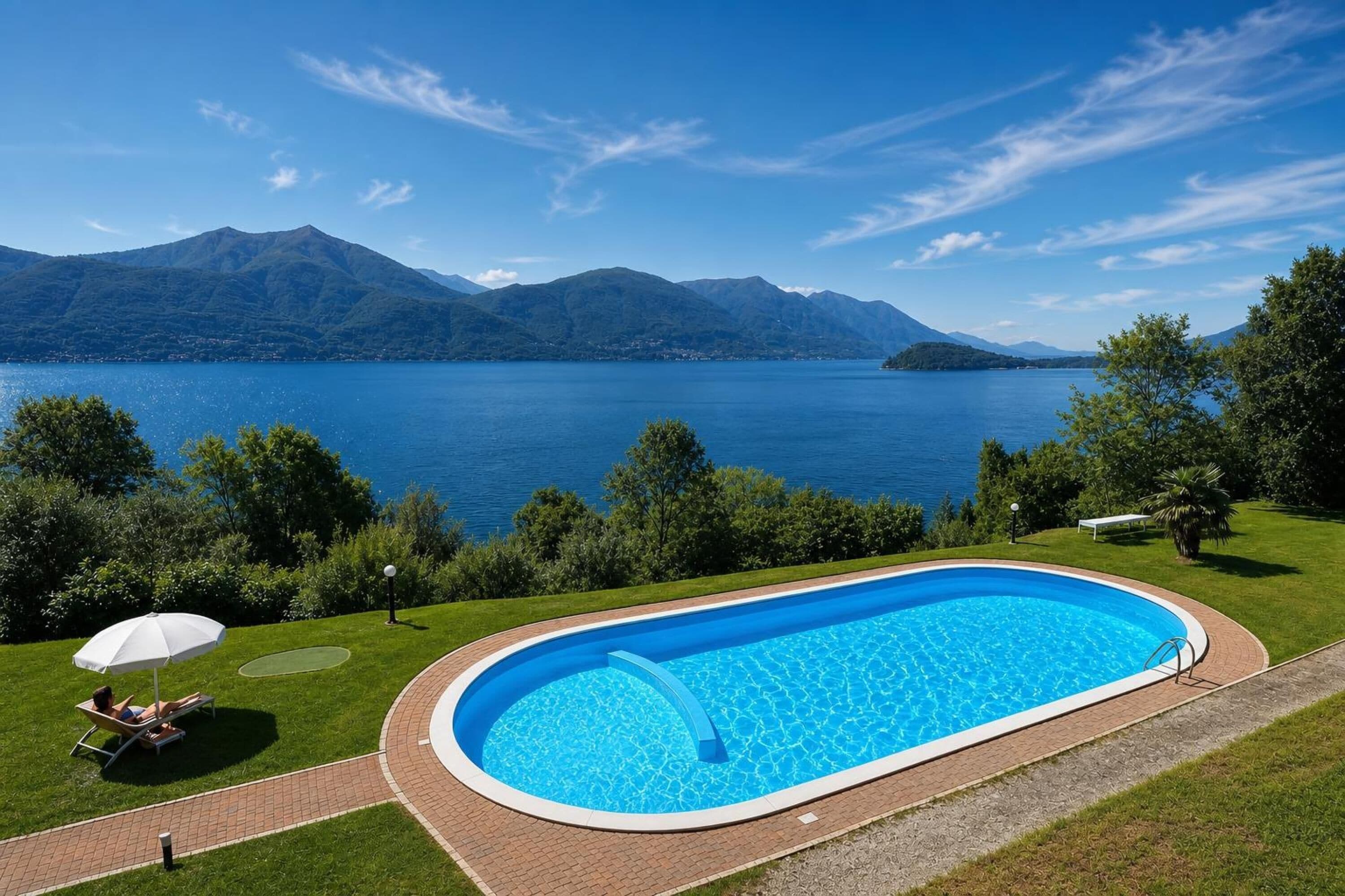 Familienapartment, 3 Schlafzimmer, 2 Bäder, Bergseite (Balcone di Noa e Stella) | Pool | Außenpool