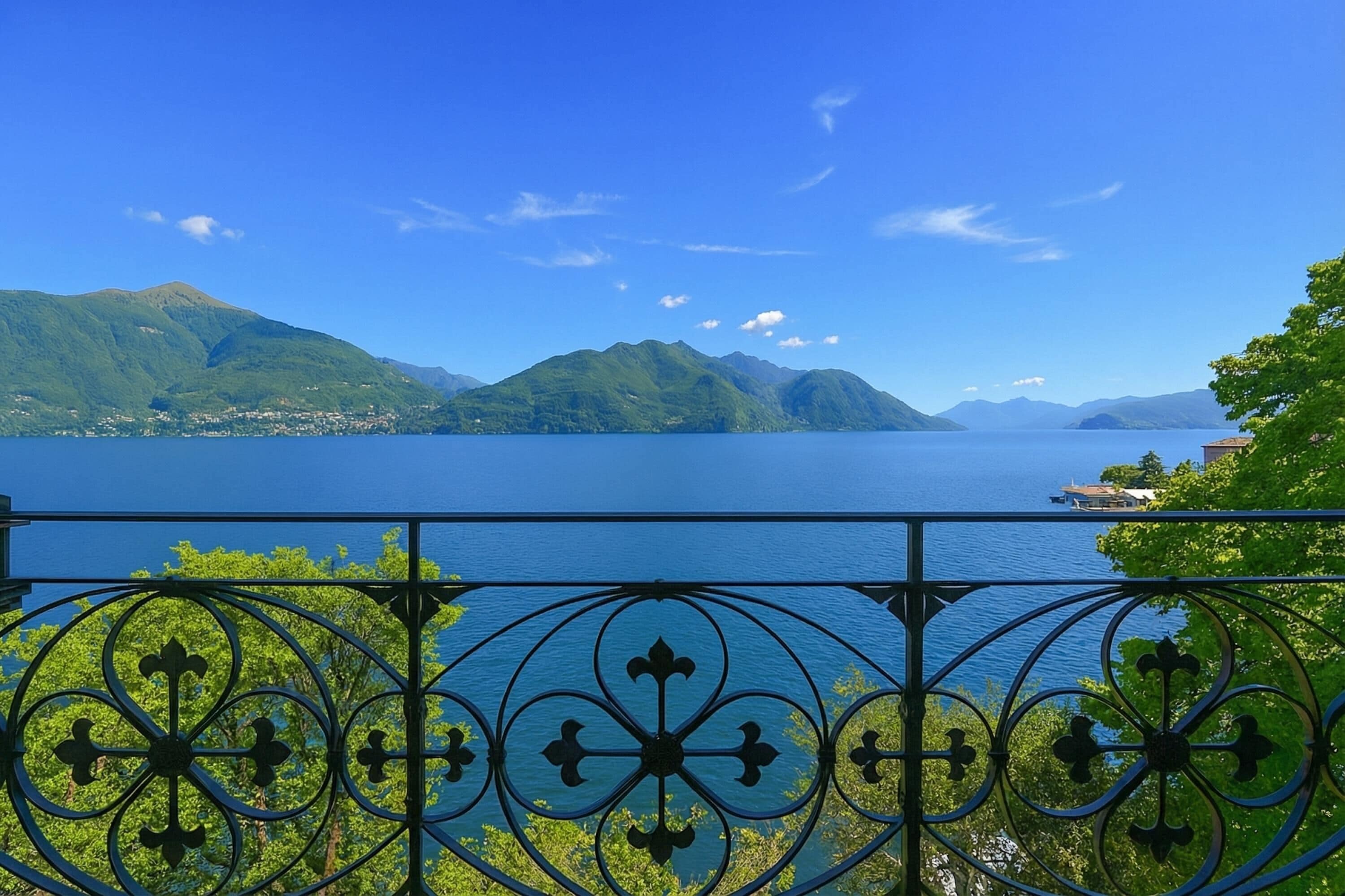 Vila Keluarga, beberapa kamar, tepi danau (Villa Lucia Varenna) | Pemandangan gunung