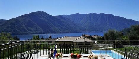 Family Apartment, Multiple Bedrooms, 2 Bathrooms, Mountainside (Tremezzo Ulivi Apt. 7) | Terrace/patio