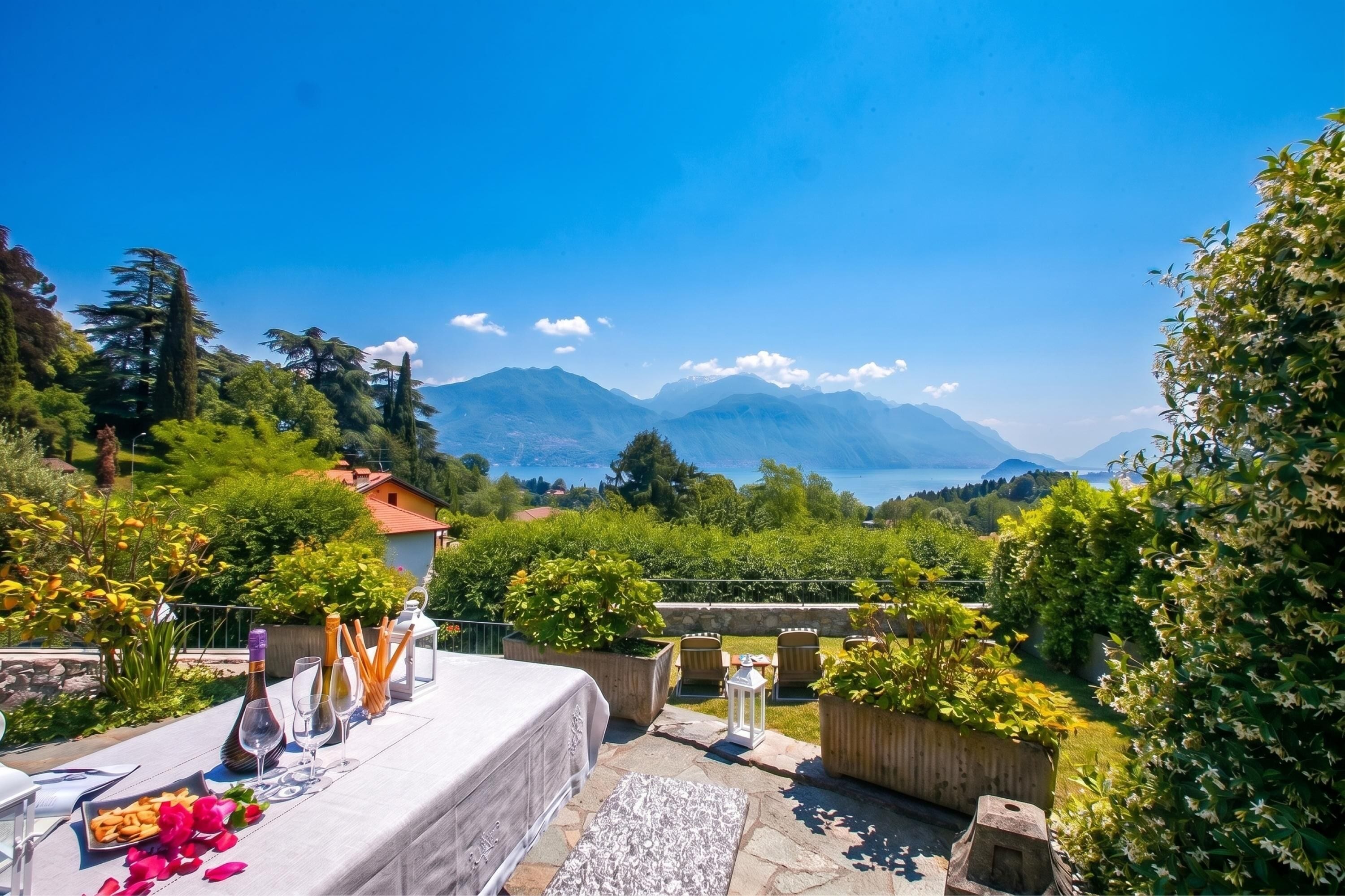 Villa Familiale, 4 chambres, 2 salles de bains, côté montagne (Villa Lakecomo - Ritrovo) | Restauration extérieure
