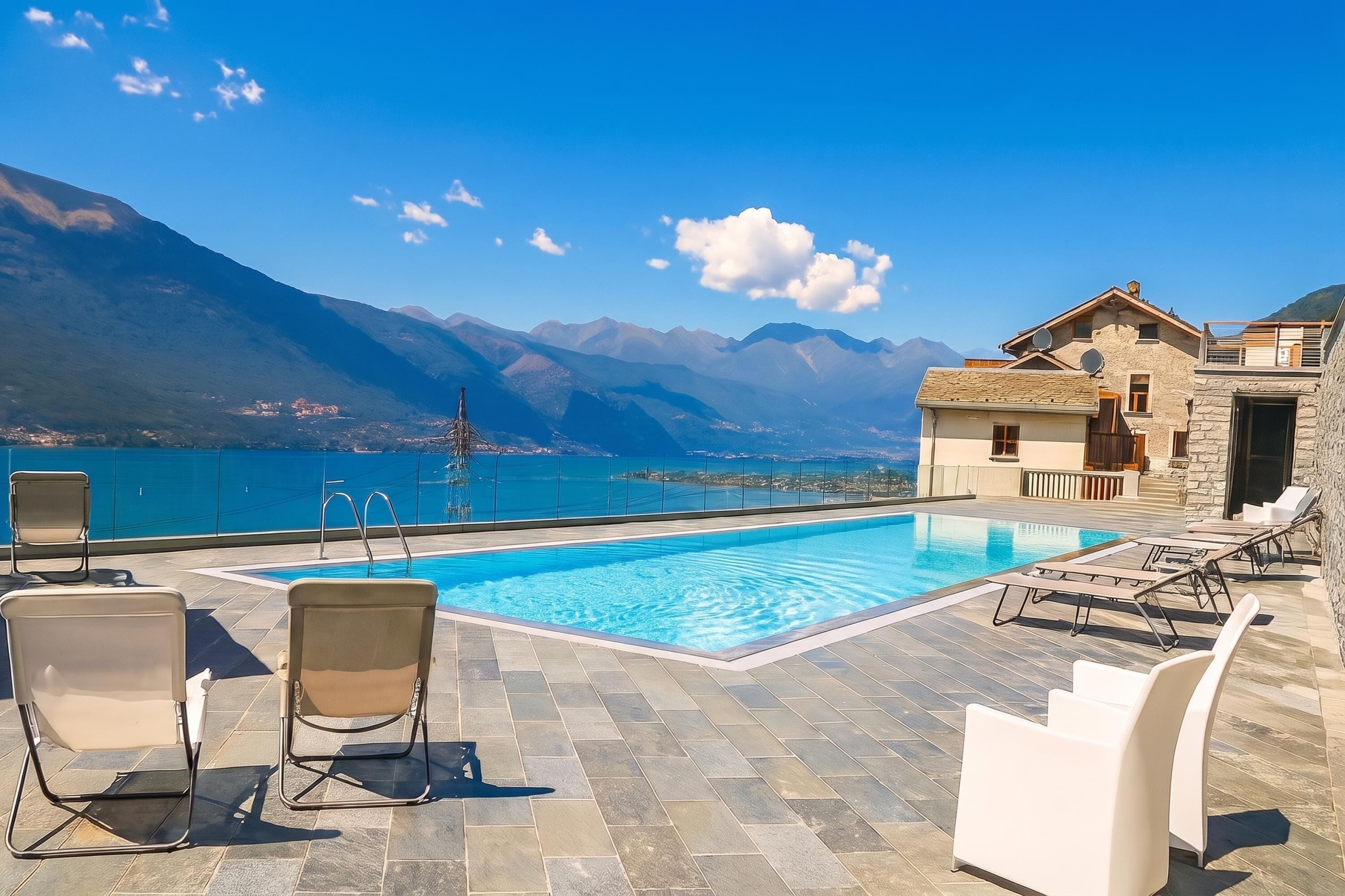 Family Apartment, 2 Bedrooms, 2 Bathrooms, Mountainside (Riva Bellano Margherita 2) | Pool