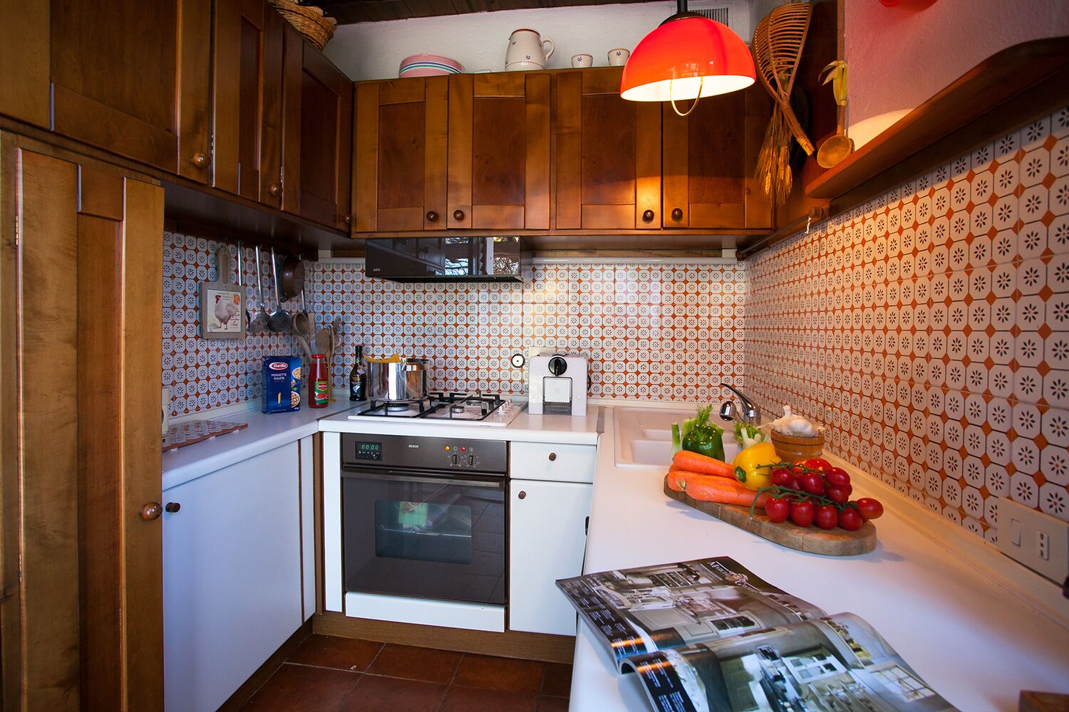 Family Villa, Multiple Bedrooms, Mountainside (Villa Il Castagno) | Private kitchen | Microwave, oven, stovetop, coffee/tea maker