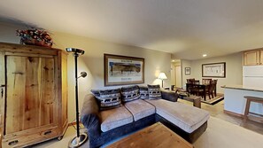 Condo, 1 Bedroom | Living room - Spacious Condo with Full Kitchen - Steps Away from Summer Hiking and Biking Adventures! by RedAwning (Mammoth Lakes)