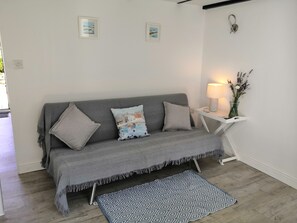 Cottage | Living room | 30-inch flat-screen TV with cable channels, TV - 1 Bed Cottage-sleeps 3-pool-pets-near St Ives (Camborne)