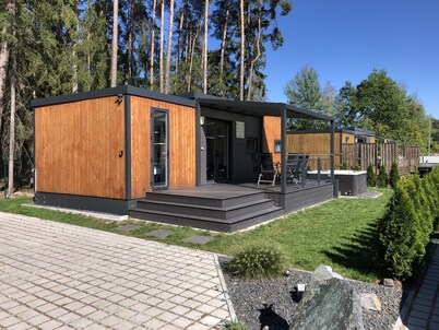 Smart mobile home on the lake with whirlpool (WA102)