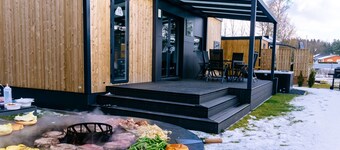 Smart mobile home on the lake with whirlpool (WA102)