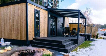 Smart mobile home on the lake with whirlpool (WA102)