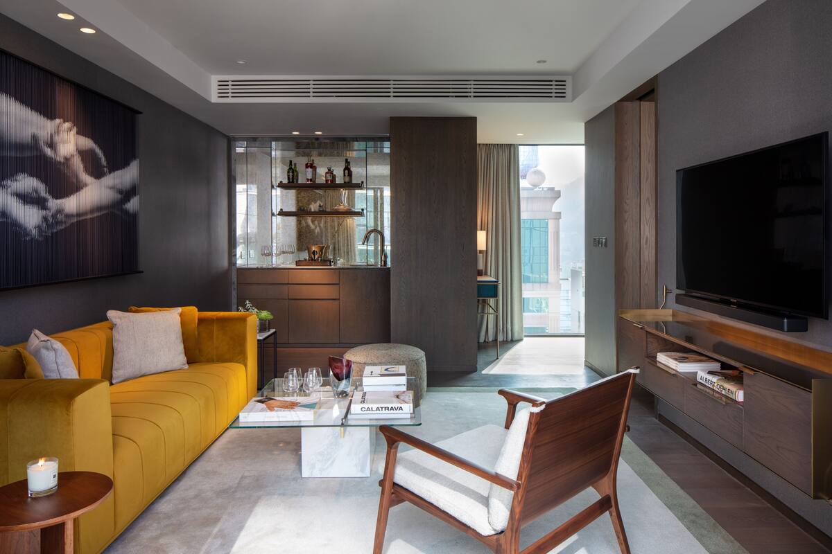 Suite – deluxe, 1 soverom, terrasse, havneutsikt | Oppholdsområde
