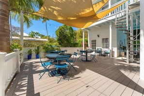 Outdoor dining - CAPTIVA ~  Adults Only,  King Room with Community Pool at Azul Mansion! (Key West)