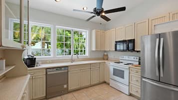 Fridge, microwave, coffee/tea maker