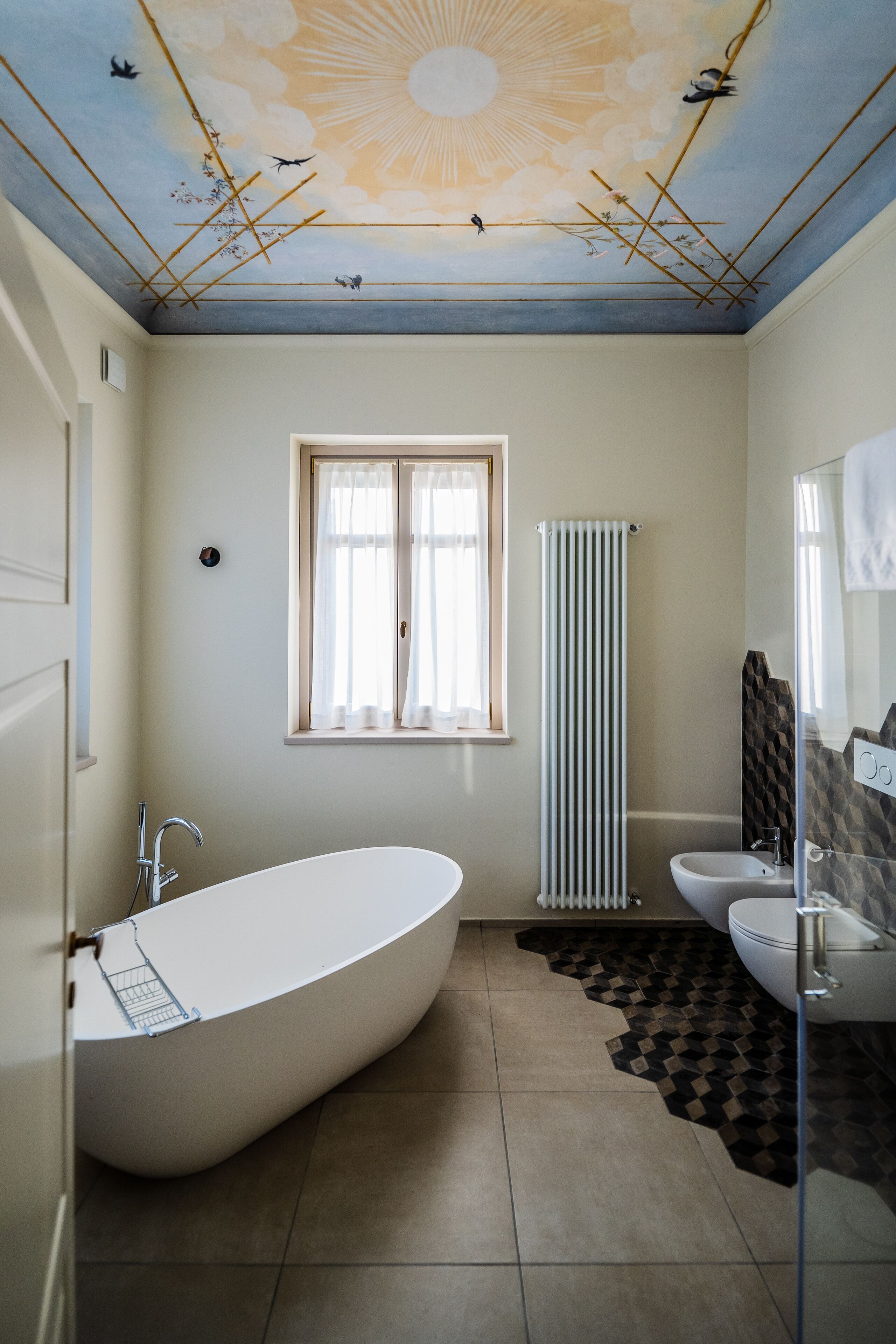 Main Suite Bathroom with shower and tub