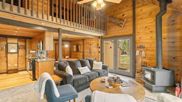 TV, DVD player, video library