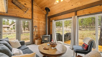 TV, DVD player, video library