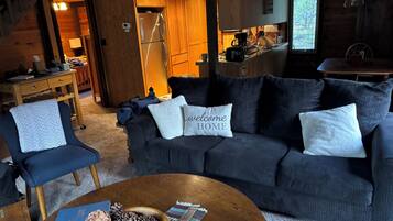 TV, DVD player, video library