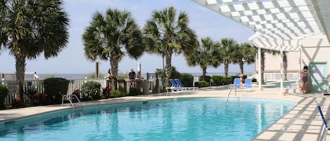 A heated pool