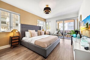 1 غرفة نوم وتجهيزات عازلة للصوت ومكواة/لوح كي وواي فاي مجانًا