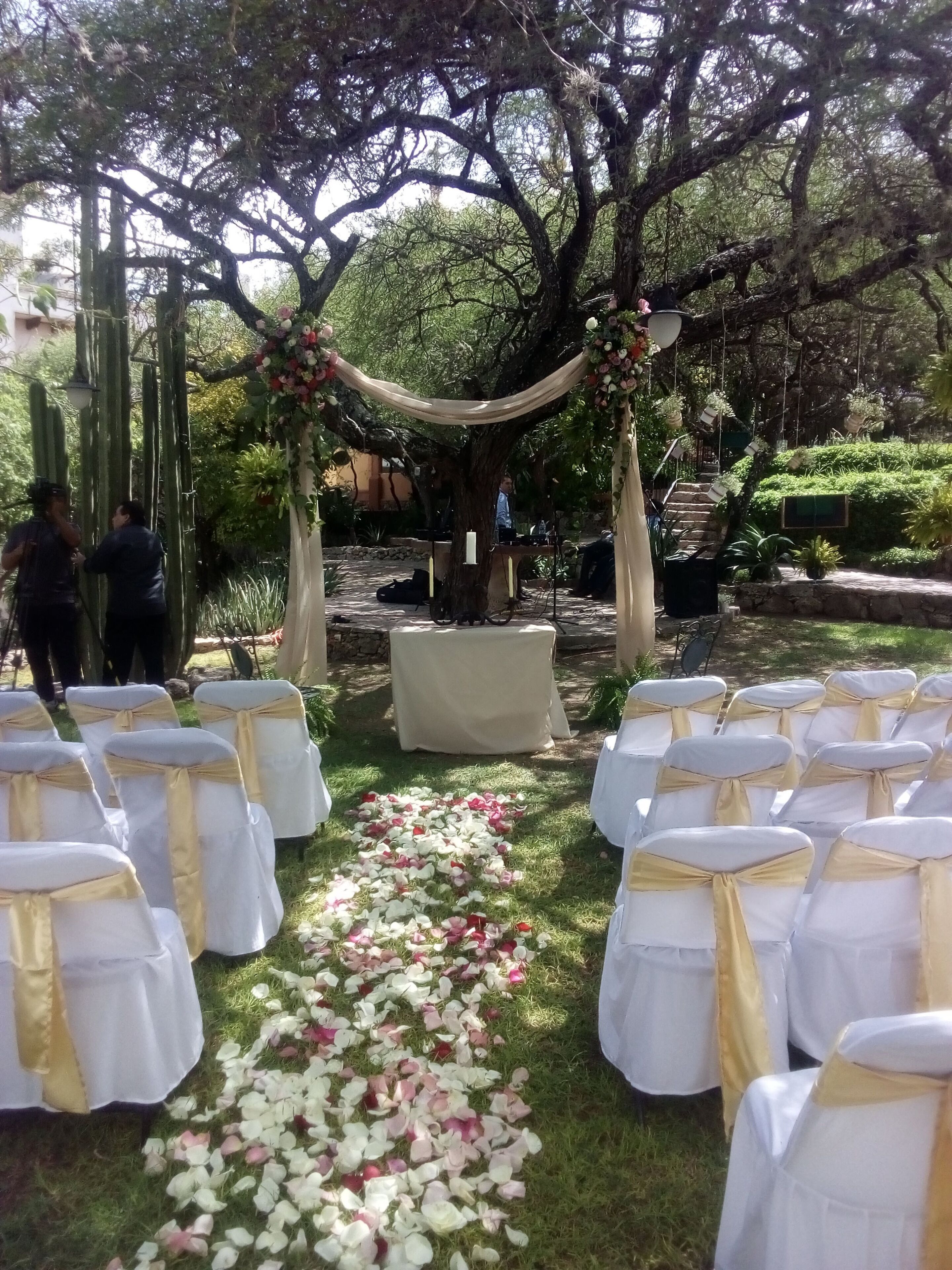 outdoor wedding area