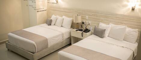 Superior Room, 2 Double Beds | Memory foam beds, individually decorated, individually furnished, desk