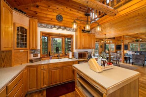 Interior - Log Cabin w/ Private Hot Tub on Wenatchee River! (Leavenworth)
