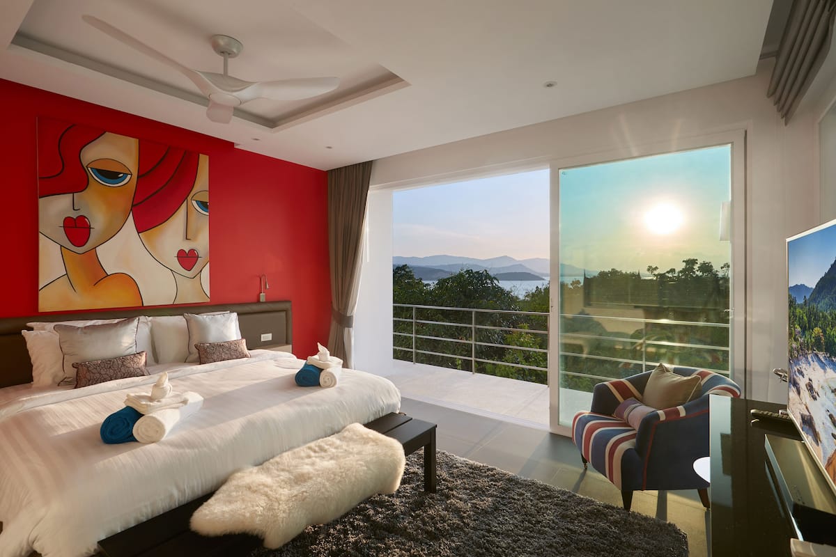Luxury Sea View Pool Villa G 4-Bedroom | 3 quartos, roupas de cama premium