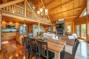 Dining - Log Cabin w/ Hot Tub, Game Room & Fire Pit (McHenry)