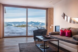 Televisión y chimenea 