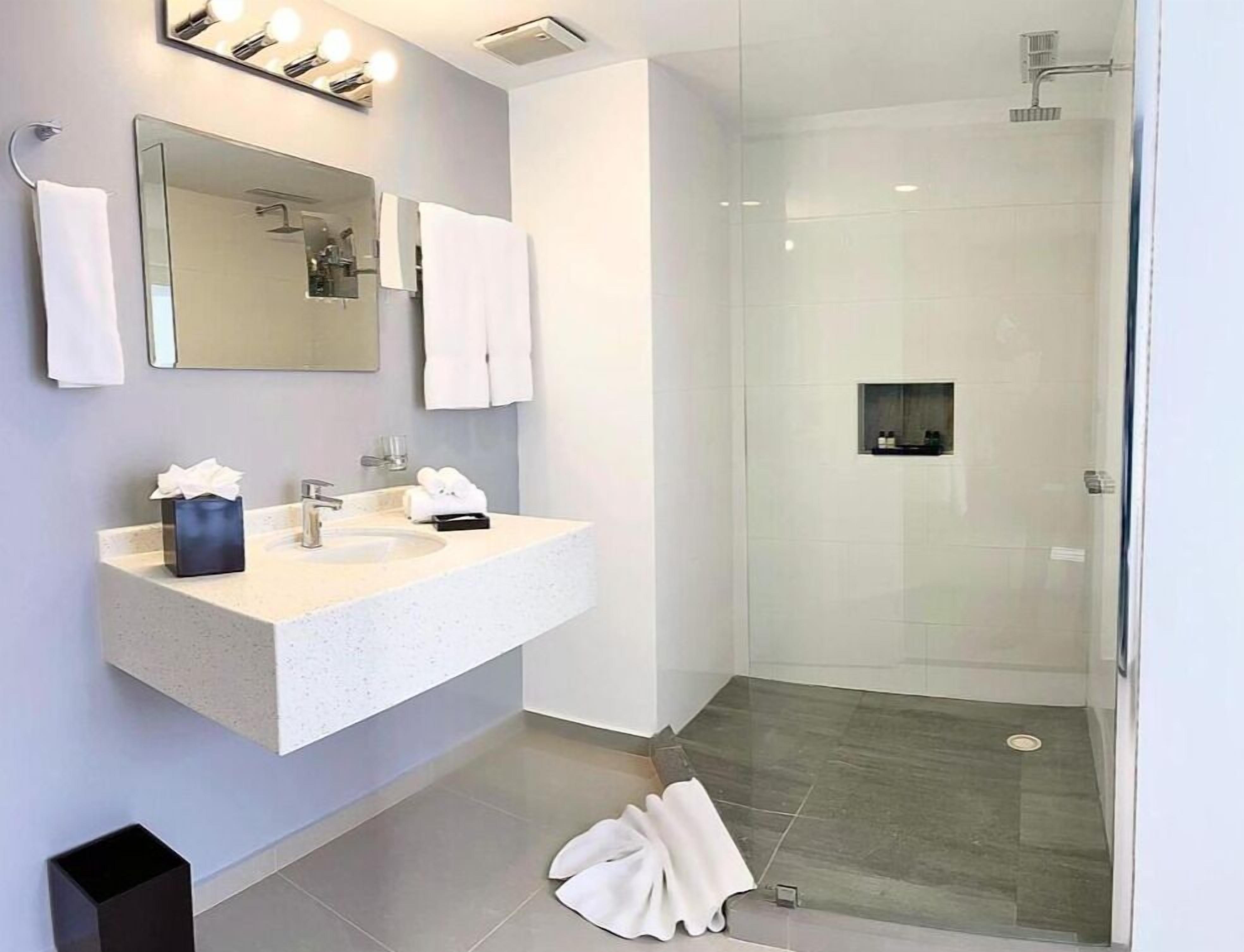 suite, 2 queen beds, non smoking | bathroom | shower, free toiletries, towels
