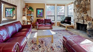 Condo, 2 Bedrooms | Living area - Slopeside 2 Bedroom Condo with 3 Hot Tubs, Sauna and Pool! Next To Canyon Lodge! by RedAwning (Mammoth Lakes)