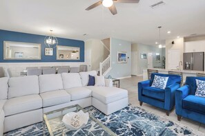 TV, table football, stereo, offices