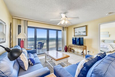 Modern Beachfront Retreat | Hot Tub, Pool, Balcony & Sunset Views