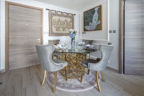 Dining - Modern Arabian Themed 1BR Apartment in Dubai Marina (Dubai)