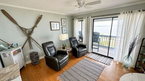 Interior - Waterfront! Top floor, corner unit. Beautiful beach & water views! (Tybee Island)