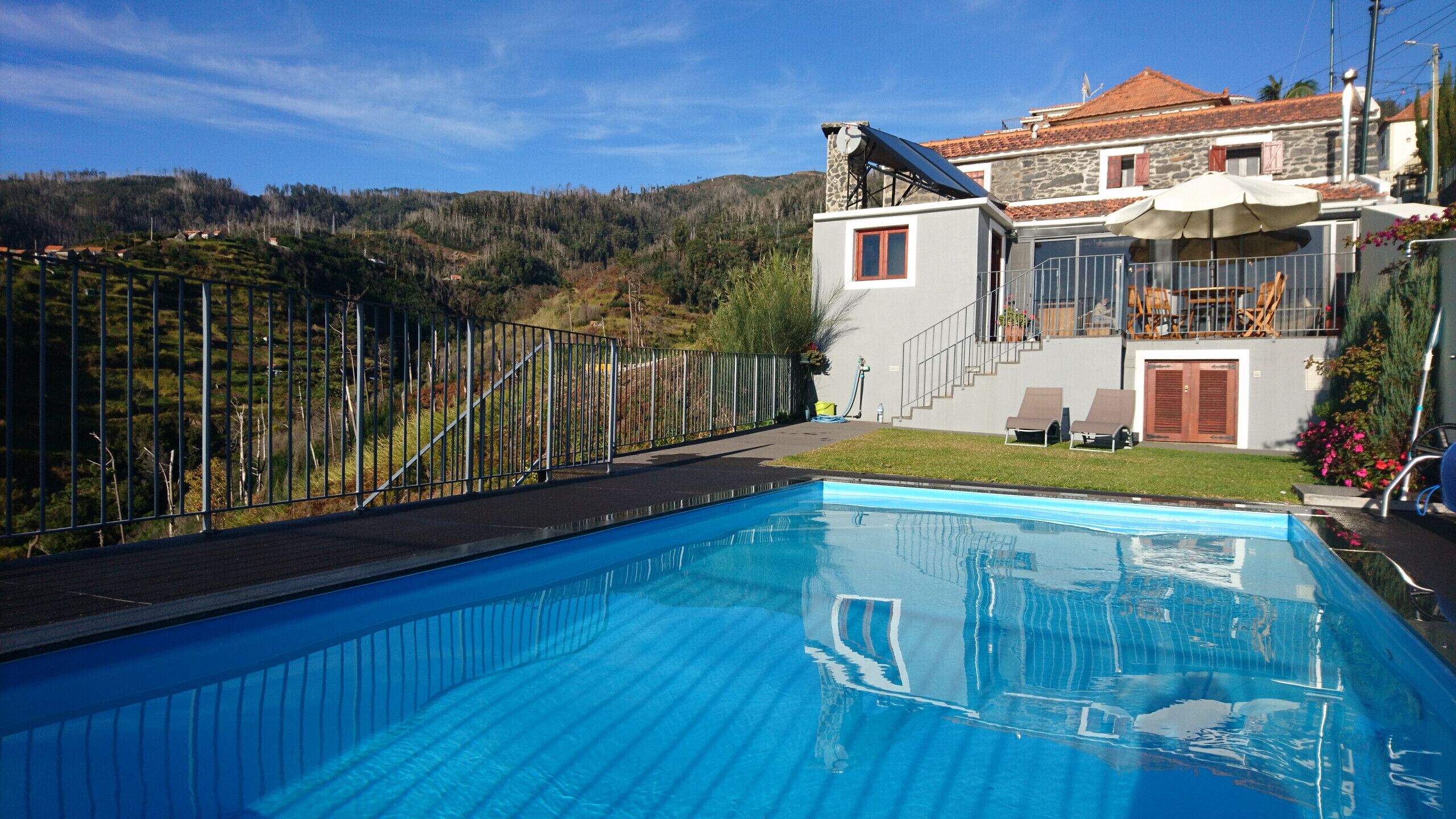 A heated pool