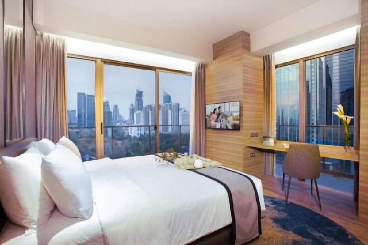1 habitación y ropa de cama de alta calidad