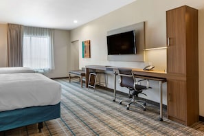 Studio, 2 Queen Beds, Non Smoking (Efficiency) | Desk, laptop workspace, free WiFi, bed sheets