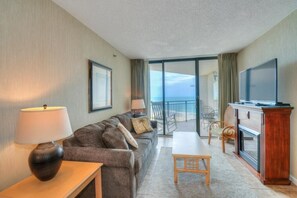Condo, Multiple Beds (Cozy Ocean View Condo! Beach Front Bu) | Living room - Cozy Ocean View Condo! Beach Front Building! (Myrtle Beach)