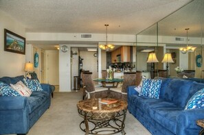 Condo, Multiple Beds (Comfortable/Spacious Villa at Kingsto) | Living room - Comfortable/spacious Villa at Kingston Plantation (Myrtle Beach)