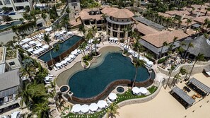 Outdoor pool, an infinity pool - Hacienda Beach Club Oceanview 4BR home– Prime Cabo Location (Cabo San Lucas,)