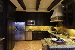 Fridge, microwave, oven, stovetop - Hacienda Beach Club Oceanview 4BR home– Prime Cabo Location (Cabo San Lucas,)